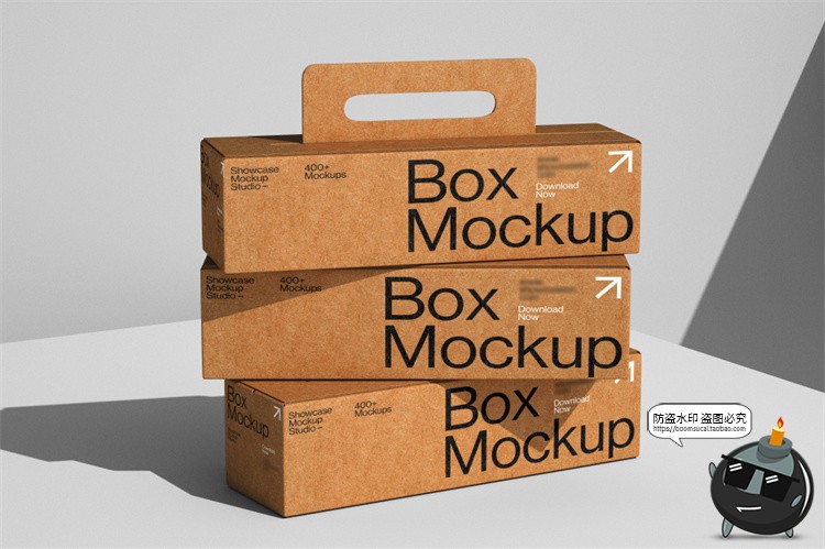 图片[4]-高级感品牌VI牛皮纸包装纸盒礼盒效果展示贴图样机PSD模板素材-设计猿