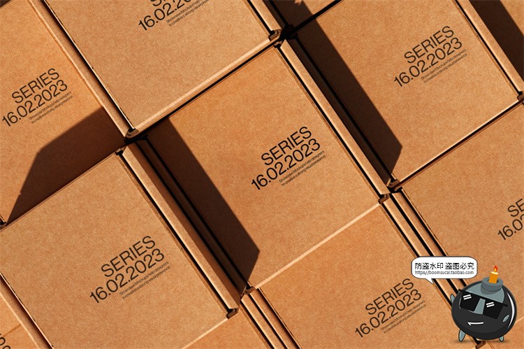 图片[9]-高级感品牌VI牛皮纸包装纸盒礼盒效果展示贴图样机PSD模板素材-设计猿