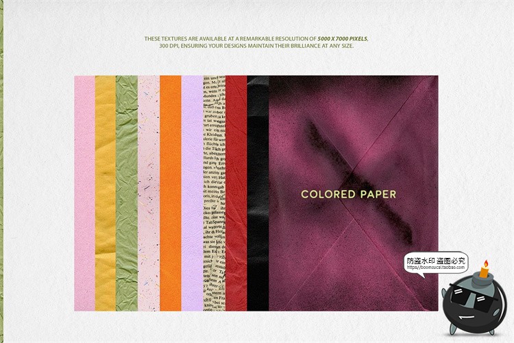 图片[1]-复古做旧褶皱折痕水彩纸张肌理艺术纸纹背景高清JPG图片美工素材-设计猿