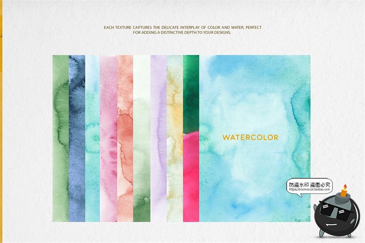 图片[3]-复古做旧褶皱折痕水彩纸张肌理艺术纸纹背景高清JPG图片美工素材-设计猿
