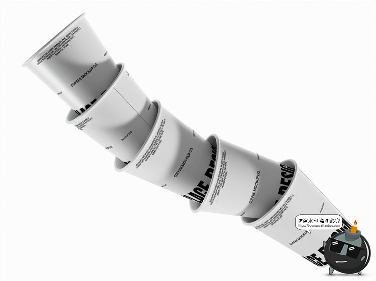 图片[3]-时尚咖啡外带一次性纸杯热饮杯包装展示效果图ps样机PSD模板素材-设计猿