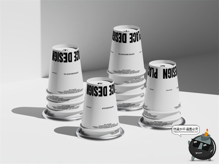 图片[8]-时尚咖啡外带一次性纸杯热饮杯包装展示效果图ps样机PSD模板素材-设计猿