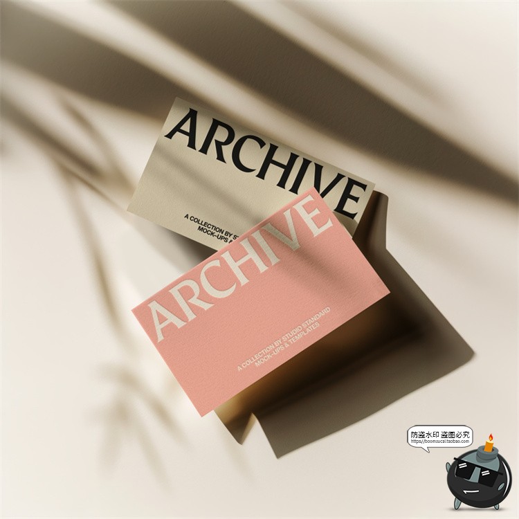 图片[1]-高级感优雅品牌VI名片手提袋海报吊牌电脑贴图样机PSD模板ps素材-设计猿