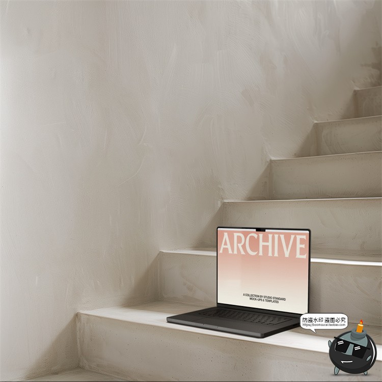 图片[6]-高级感优雅品牌VI名片手提袋海报吊牌电脑贴图样机PSD模板ps素材-设计猿