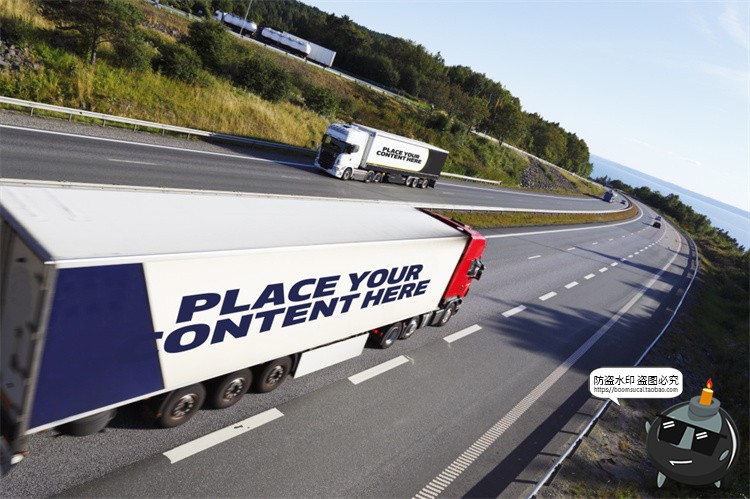 图片[5]-卡车拖车重卡汽车车体车身户外广告海报智能贴图样机PSD模板素材-设计猿