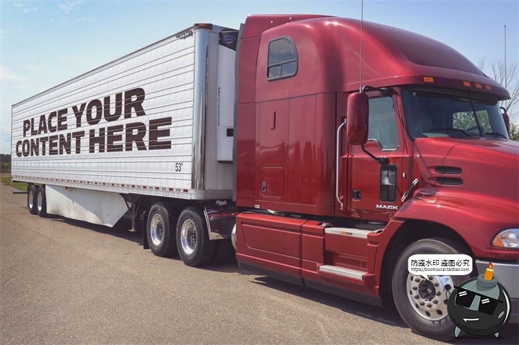 图片[6]-卡车拖车重卡汽车车体车身户外广告海报智能贴图样机PSD模板素材-设计猿