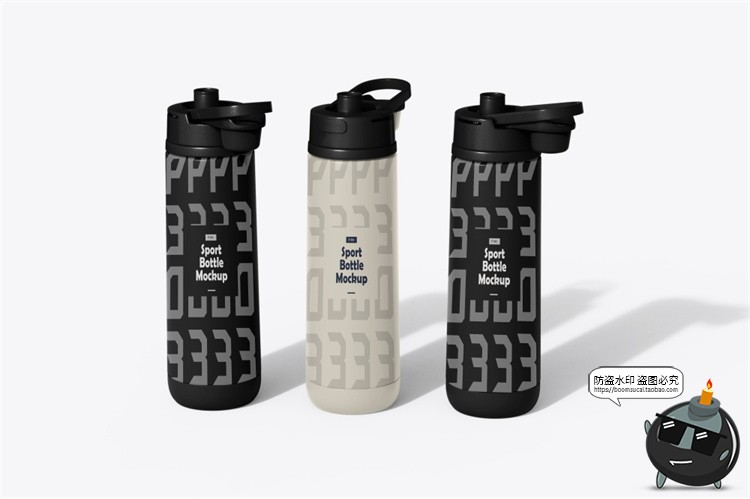 图片[3]-运动健身户外水壶水瓶保温壶杯瓶身logo标识贴图样机PSD模板素材-设计猿