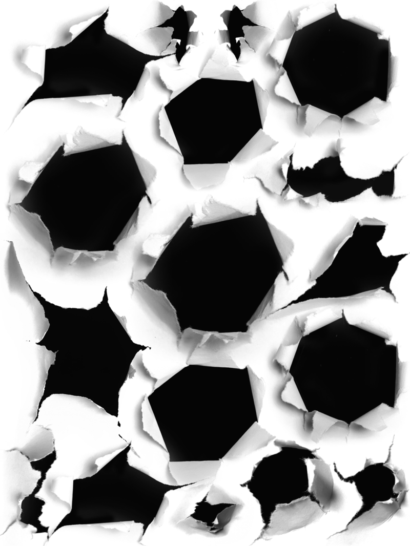 图片[1]-撕纸纸洞破洞纸张撕碎抓痕爪痕特效PS后期特效笔刷abr笔触PS素材-设计猿