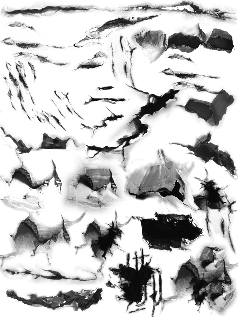 图片[3]-撕纸纸洞破洞纸张撕碎抓痕爪痕特效PS后期特效笔刷abr笔触PS素材-设计猿