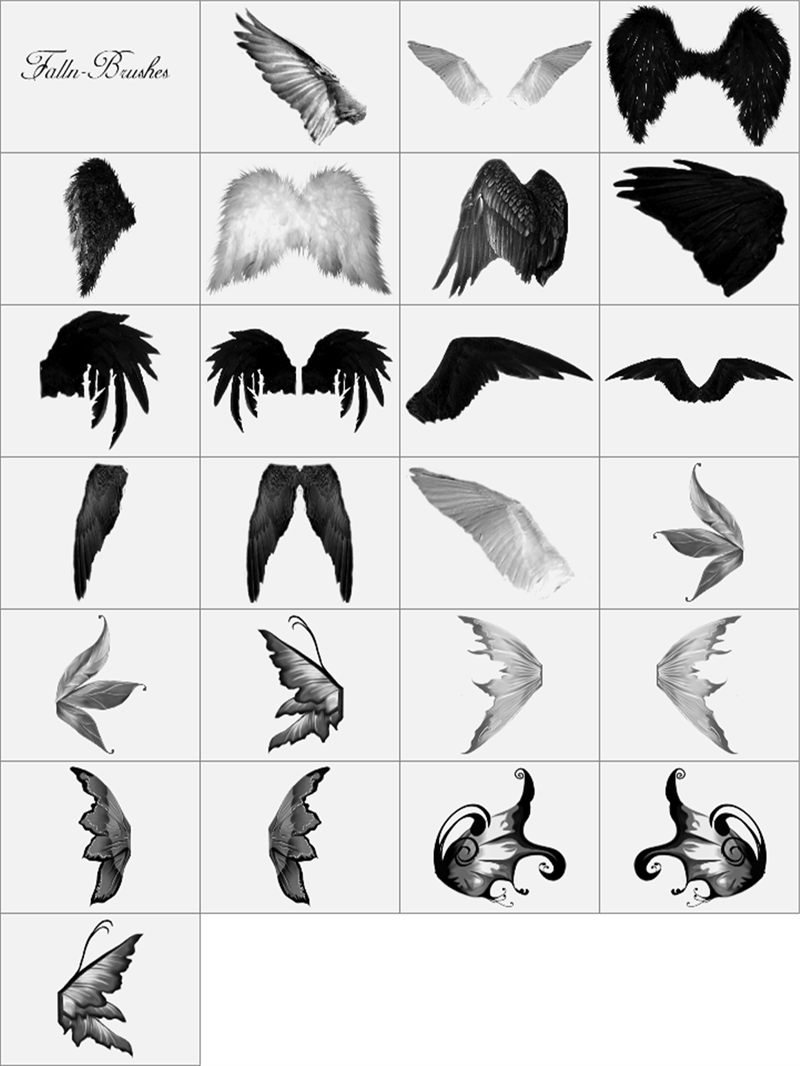 图片[2]-梦幻翅膀蝴蝶恶魔透明天使翅膀PS笔刷触PSD模板影楼后期合成素材-设计猿