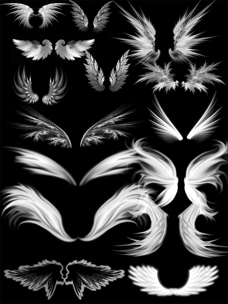 图片[5]-梦幻翅膀蝴蝶恶魔透明天使翅膀PS笔刷触PSD模板影楼后期合成素材-设计猿