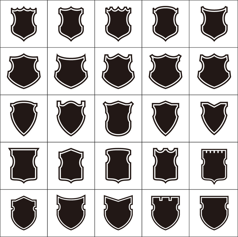 徽章盾牌背景剪影黑色元素LOGO图标标志PS免抠PNG设计AI矢量素材-设计猿