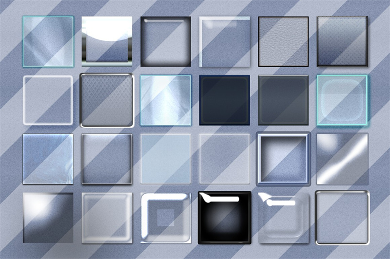 透明通透玻璃琉璃水晶质感字体特效元素一键生成ASL样式PS素材-设计猿