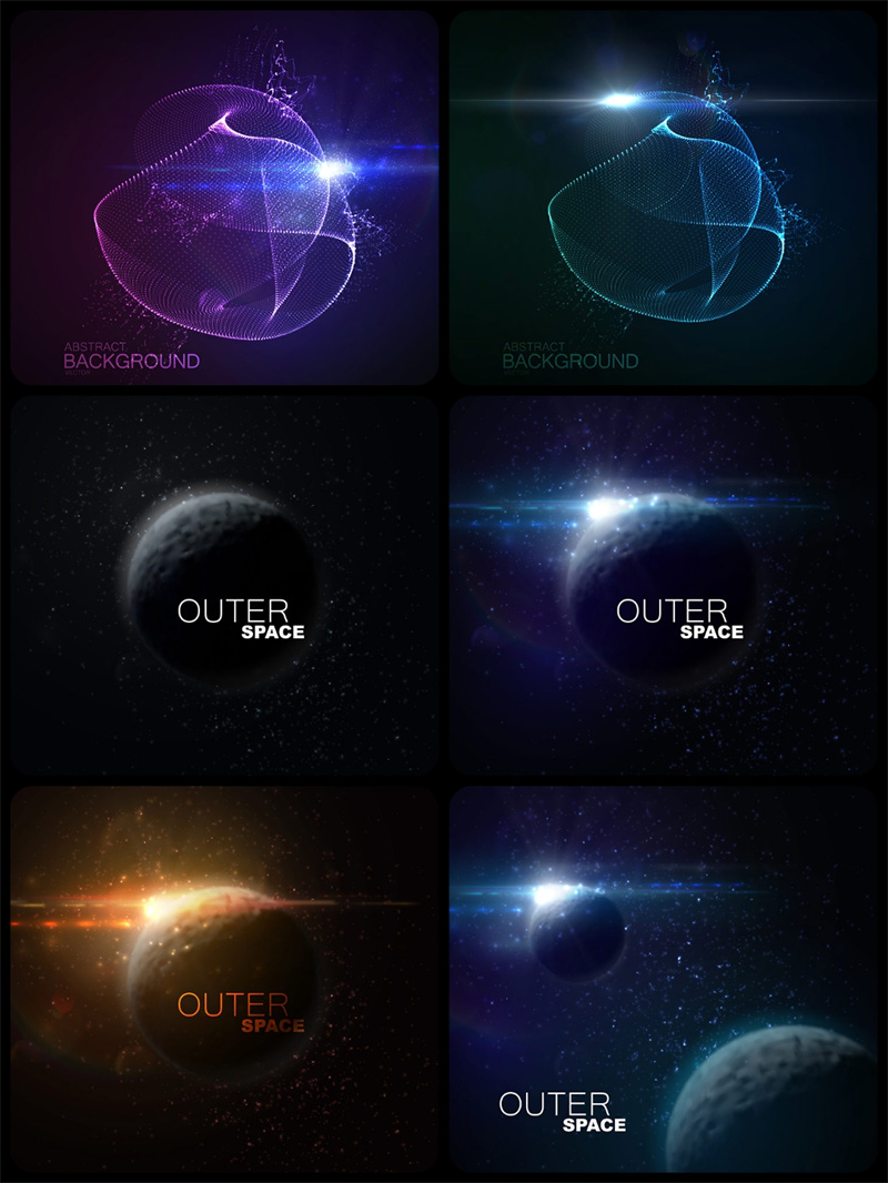 科技未来线稿数码科技魔法粒子光线底纹海报星光AI矢量设计素材-设计猿