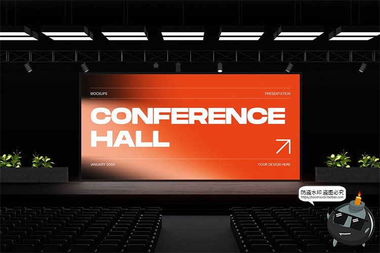 图片[4]-影院会议厅展会大屏幕发布会演讲舞台投影模型展示贴图样机PS素材-设计猿