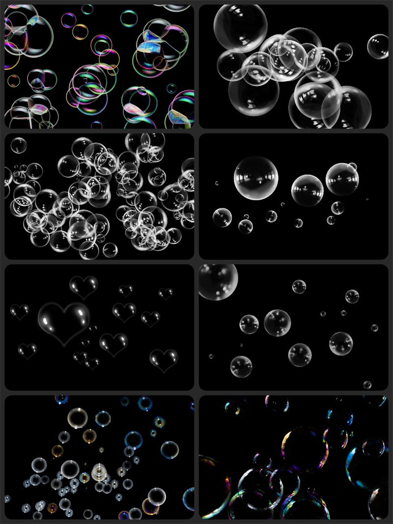 图片[1]-PS唯美梦幻彩色气泡水泡泡飞舞jpg滤色背景影楼婚纱特效PSD素材-设计猿