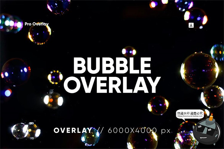 图片[1]-彩色泡泡气泡水泡渐变多彩绚丽后期合成特效背景JPG黑底图片素材-设计猿