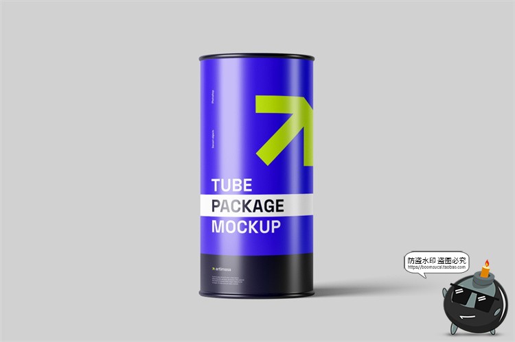 图片[2]-圆柱纸板管圆罐头圆筒状产品模型品牌包装贴图psd模板样机PS素材-设计猿