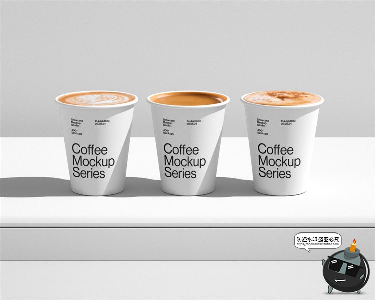 图片[4]-小众手工咖啡店VI提案一次性外带纸杯包装菜单品牌样机模板PS素材-设计猿