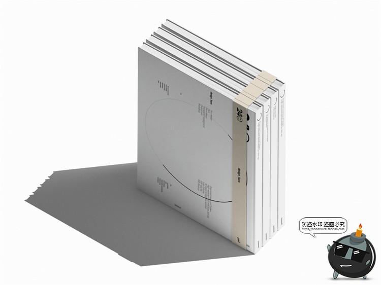 图片[5]-硬面精装书籍装帧画册封面腰封套装作品展示效果图PSD样机PS素材-设计猿