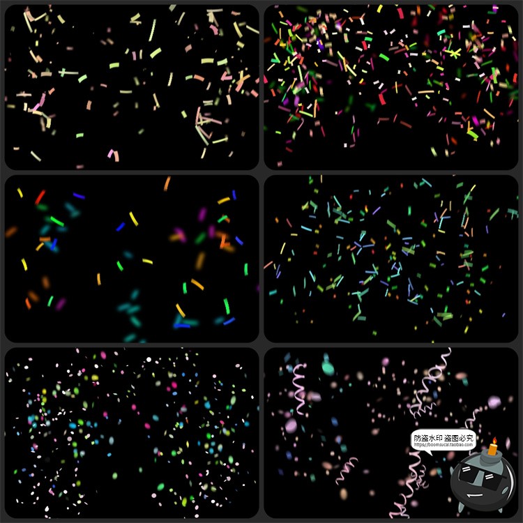 金箔彩色碎纸片纸屑飘落礼花图案婚礼后期修图合成PNG免抠PS素材-设计猿