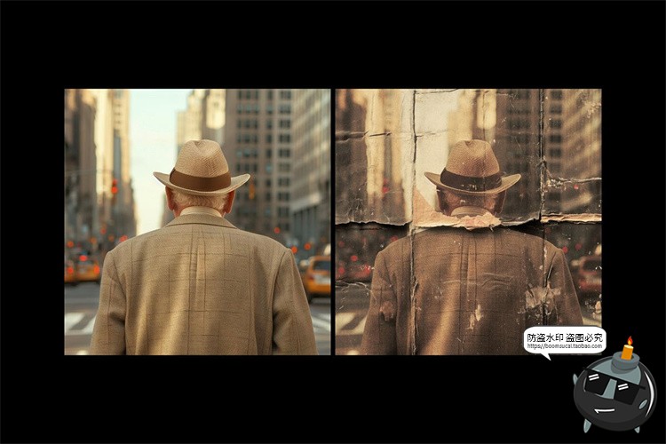 图片[5]-复古做旧折痕褶皱破损牛皮瓦楞纸板照片特效滤镜样机PSD模板素材-设计猿