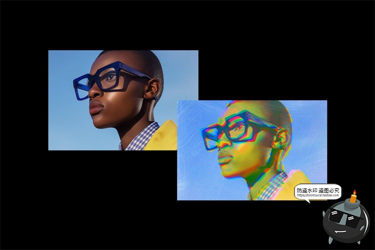 图片[7]-潮流复古做旧褪色故障风失真错位叠印立体视觉滤镜特效样机PS模板-设计猿