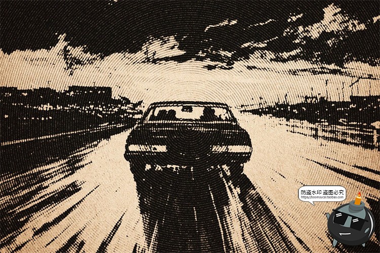 图片[2]-复古黑白发黄半色调墨水墨印复印打印照片效果滤镜样机模板PS素材-设计猿