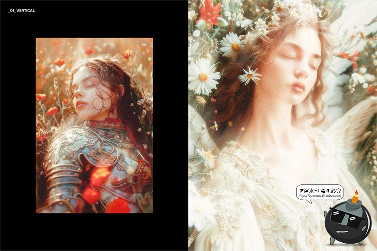 图片[7]-复古迷幻朦胧梦幻柔光模糊弥散射光晕图像滤镜特效PSD模板PS素材-设计猿