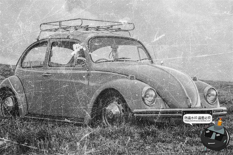 图片[4]-复古黑白做旧失真褪色划痕磨损老照片滤镜特效样机PSD模板PS素材-设计猿