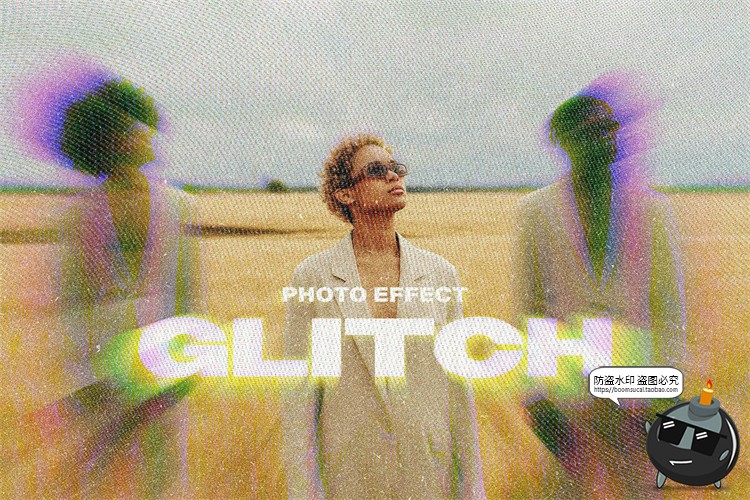 图片[1]-复古运动模糊电影大片镜头动态聚焦效果特效滤镜样机PSD模板素材-设计猿