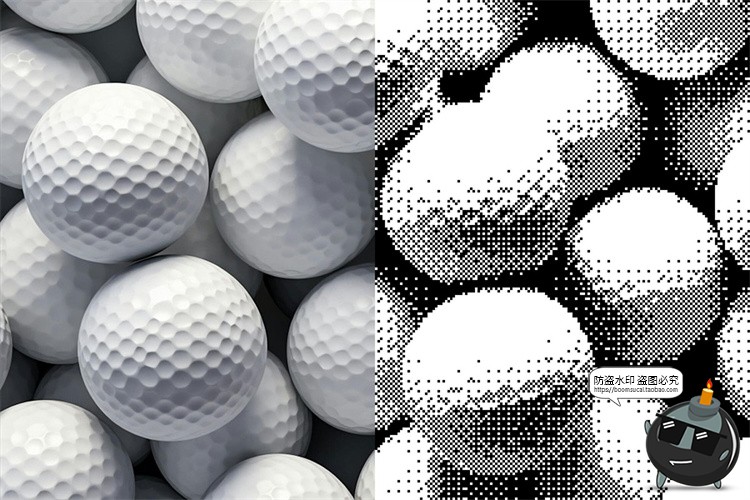 图片[2]-潮流复古点阵像素低保真马赛克抽象艺术图像滤镜样机PSD模板素材-设计猿