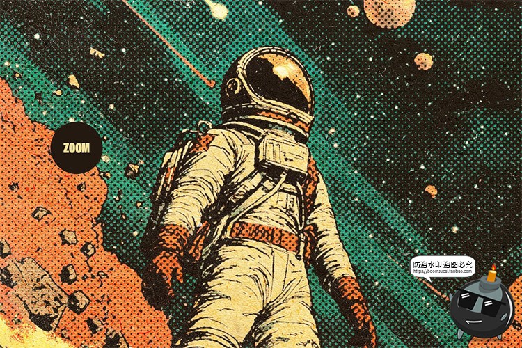 图片[3]-潮流复古怀旧手绘漫画半调做旧颗粒噪点插画滤镜样机特效PSD模板-设计猿