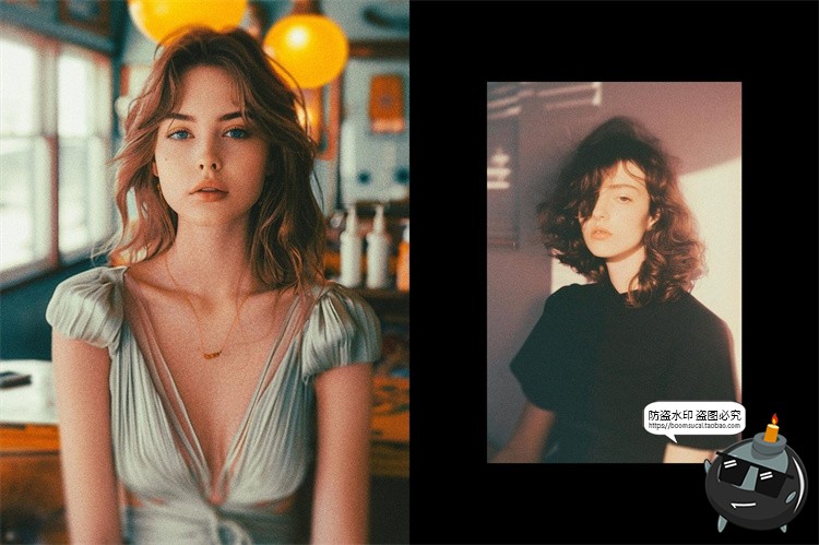 图片[3]-潮流复古怀旧电影胶片颗粒噪点褪色做旧老照片特效滤镜样机PS模板-设计猿