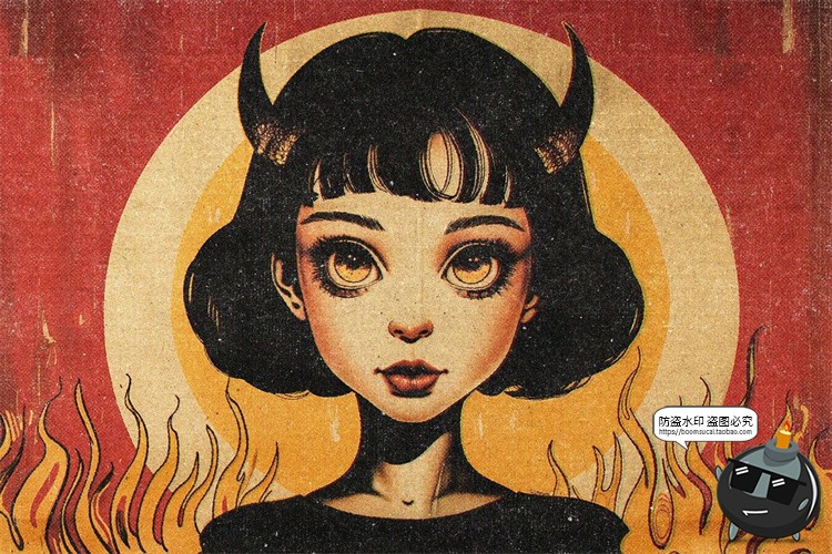 图片[6]-潮流复古怀旧磨损粗糙颗粒噪点漫画做旧丝网特效样机PSD模版素材-设计猿