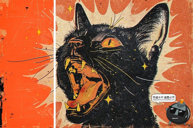 图片[7]-潮流复古怀旧磨损粗糙颗粒噪点漫画做旧丝网特效样机PSD模版素材-设计猿