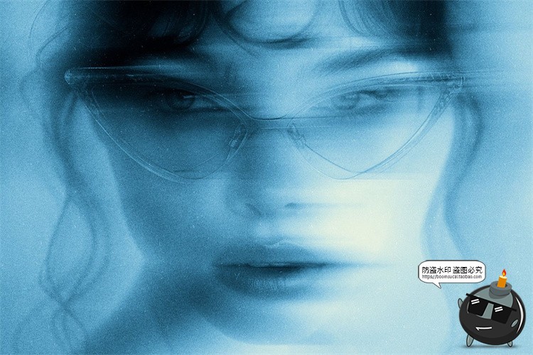 图片[7]-梦幻模糊故障残影失真照片图像特效智能滤镜样机PSD模板ps素材-设计猿