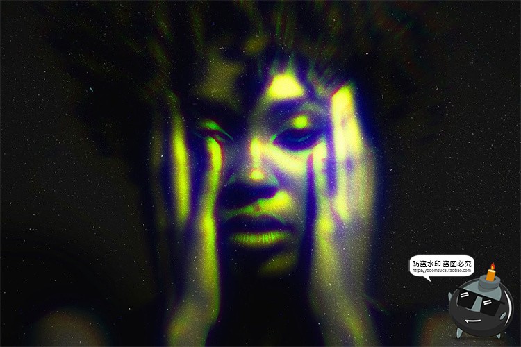 图片[3]-复古未来潮流科幻动感幻象错位失真故障风图像照片滤镜样机PS模板-设计猿