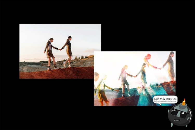 图片[5]-虹光折射棱镜漏光图像照片光效后期滤镜特效样机PSD模板PS素材-设计猿