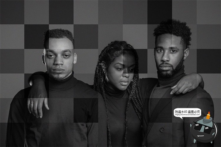 图片[5]-照片图像棋盘方格像素化马赛克模糊效果特效滤镜样机PSD模板素材-设计猿