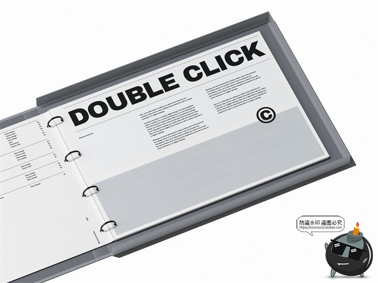 图片[4]-活页书籍资料夹文件夹办公文具封面包装展示效果样机PSD模板素材-设计猿