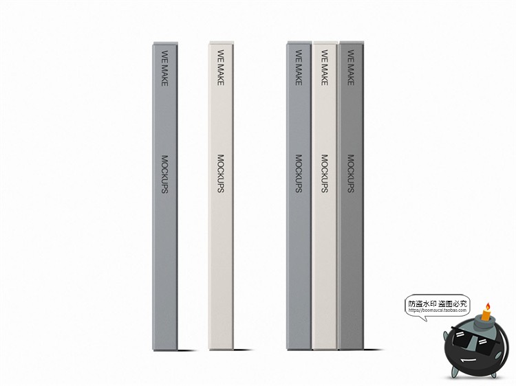 图片[6]-活页书籍资料夹文件夹办公文具封面包装展示效果样机PSD模板素材-设计猿