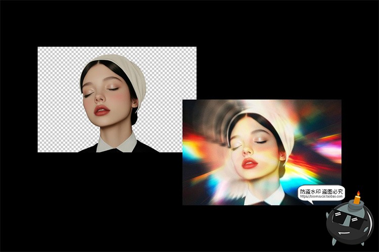 图片[7]-彩虹棱镜叠影重影折射光泄露照片图像滤镜特效样机PSD模板ps素材-设计猿