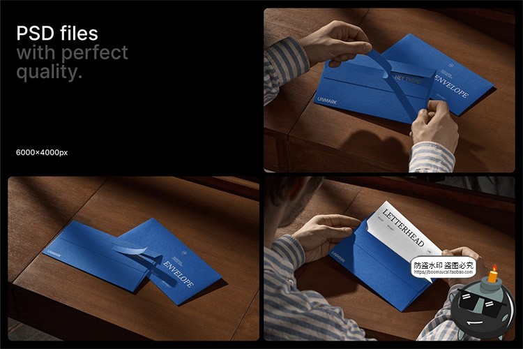图片[2]-可撕拉手持信封信纸请柬邀请函文具场景展示效果样机PSD模板素材-设计猿