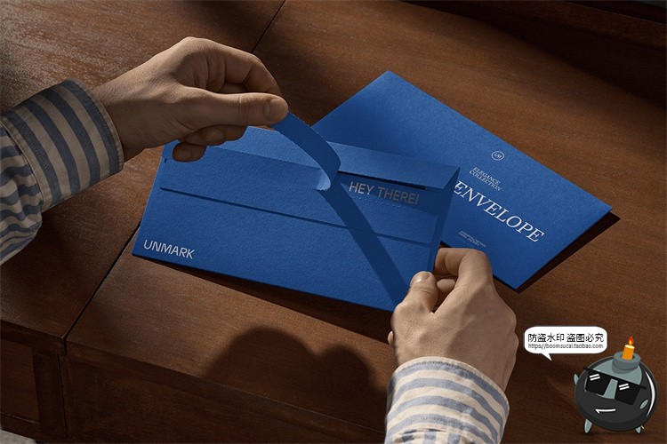图片[3]-可撕拉手持信封信纸请柬邀请函文具场景展示效果样机PSD模板素材-设计猿