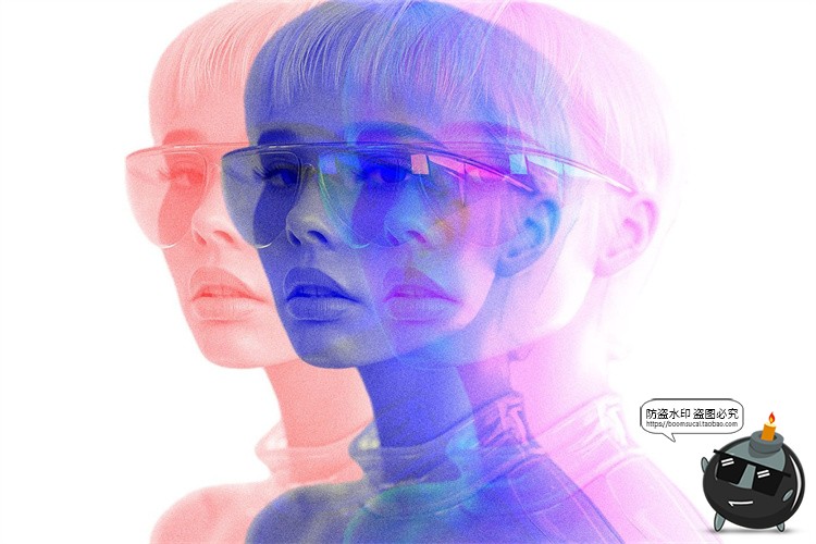 图片[4]-三重叠影曝光照片故障图像效果后期合成滤镜特效样机PSD模板素材-设计猿