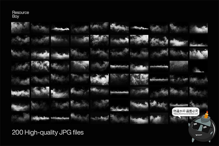 图片[3]-4K高清雾霾迷雾云烟薄雾烟雾浓烟肌理背景底纹JPG黑底图片素材-设计猿