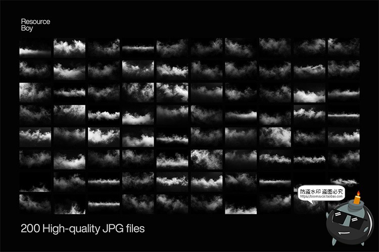 图片[4]-4K高清雾霾迷雾云烟薄雾烟雾浓烟肌理背景底纹JPG黑底图片素材-设计猿