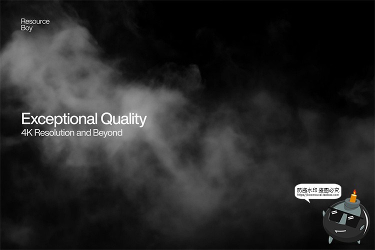 4K高清雾霾迷雾云烟薄雾烟雾浓烟肌理背景底纹JPG黑底图片素材-设计猿