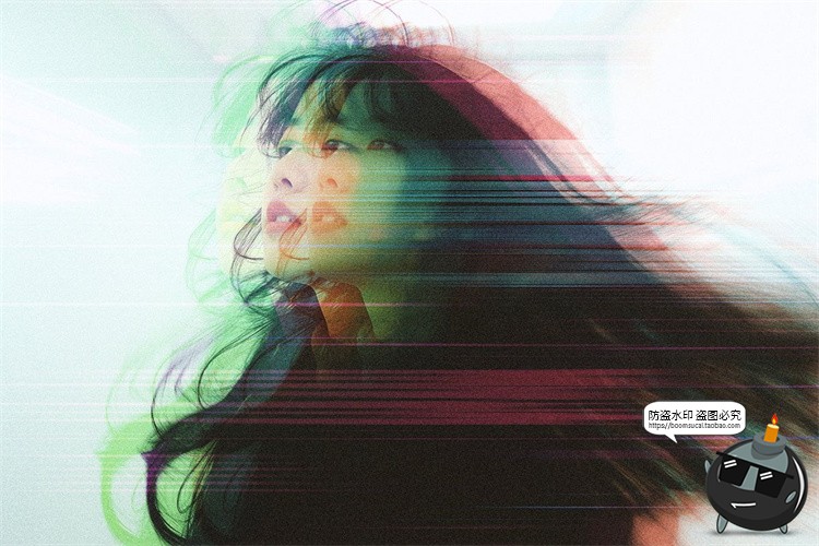 图片[4]-照片图像立体叠影故障模糊迷幻滤镜特效后期样机PSD模板PS素材-设计猿